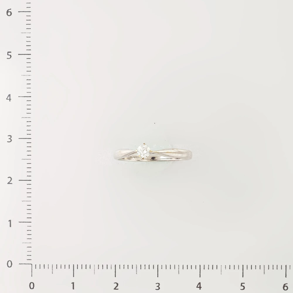 Кольцо с бриллиантом из белого золота 585 пробы