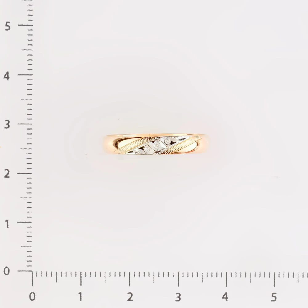 Кольцо с бриллиантом из красного золота 585 пробы