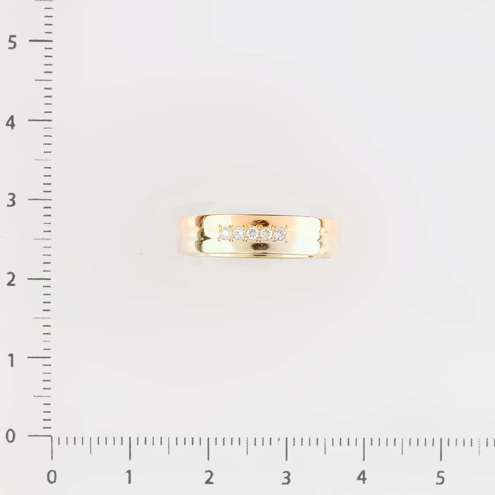 Кольцо с бриллиантом из красного золота 585 пробы