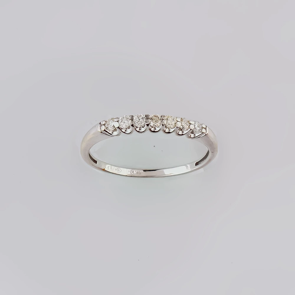 Кольцо с бриллиантом из белого золота 585 пробы