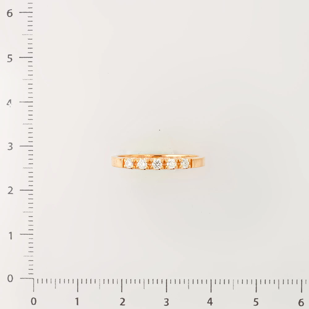 Кольцо с бриллиантом из красного золота 585 пробы