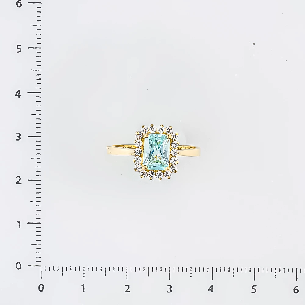 Кольцо с топазом из желтого золота 585 пробы