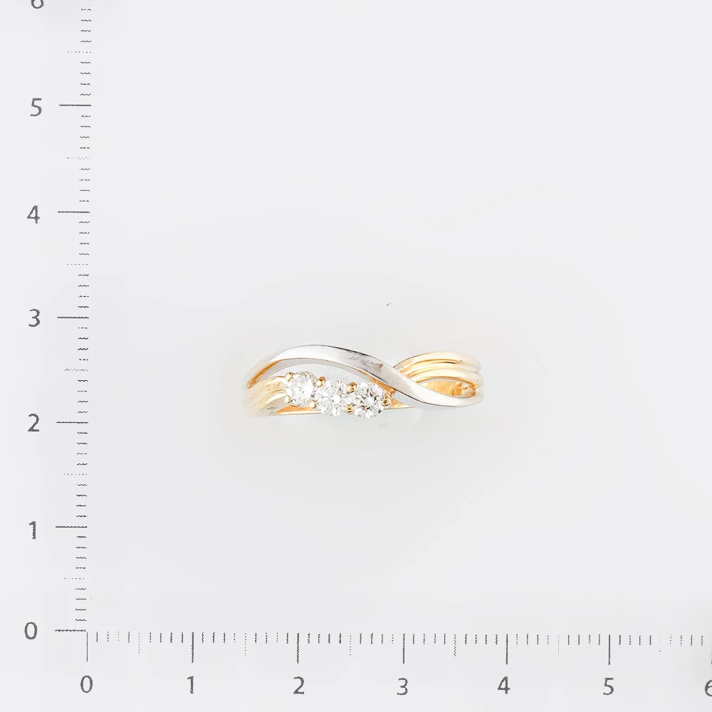 Кольцо с бриллиантом из желтого золота 585 пробы