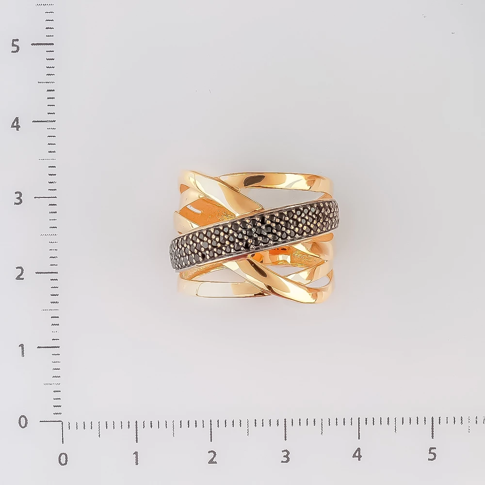 Кольцо с фианитом из красного золота 585 пробы Кольцо с фианитом из красного золота 585 пробы