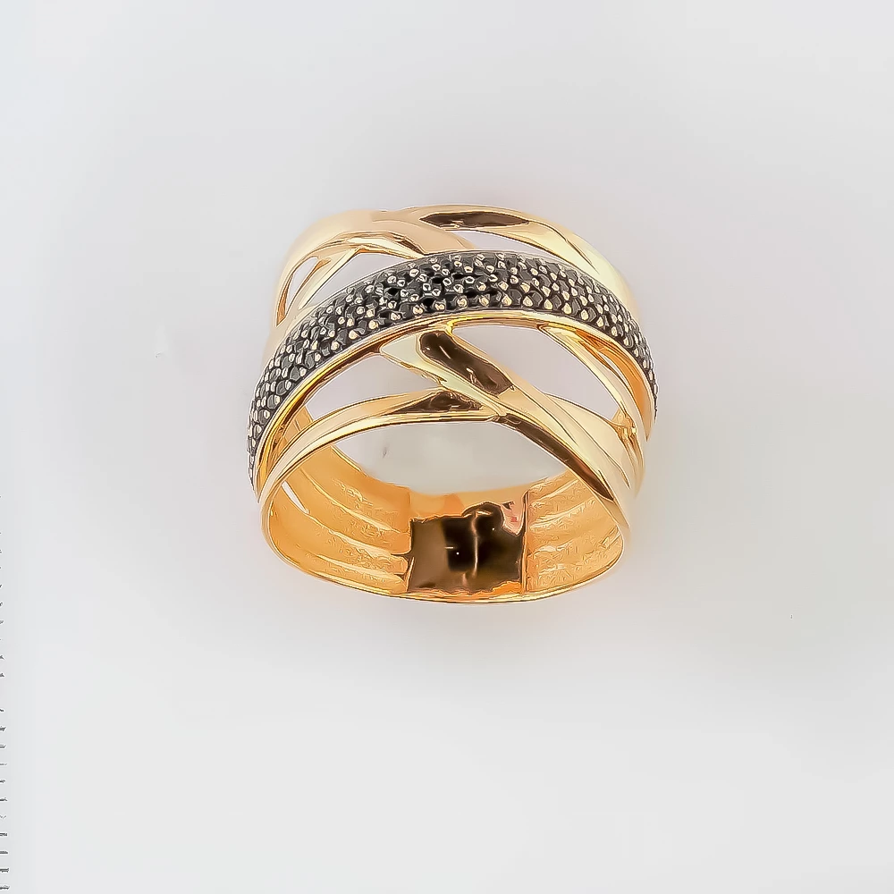 Кольцо с фианитом из красного золота 585 пробы Кольцо с фианитом из красного золота 585 пробы