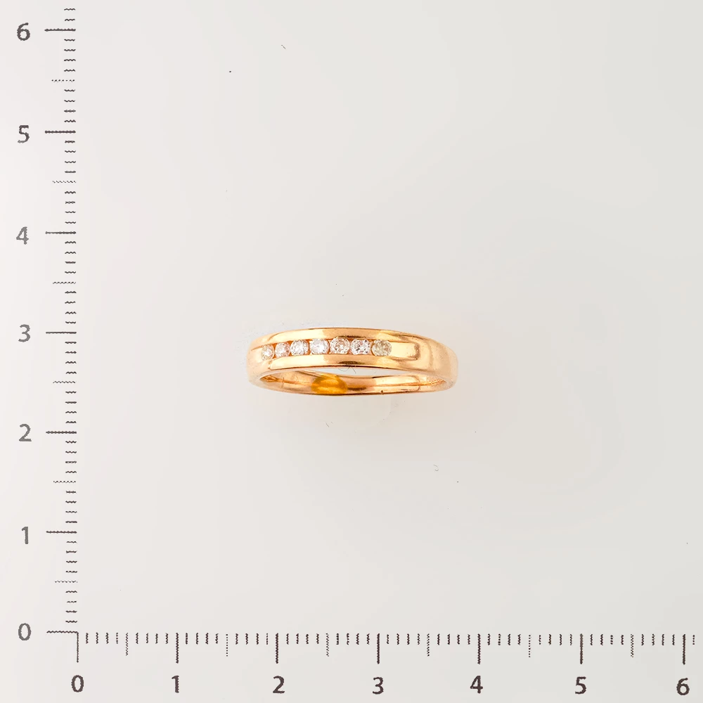 Кольцо с бриллиантом из красного золота 585 пробы