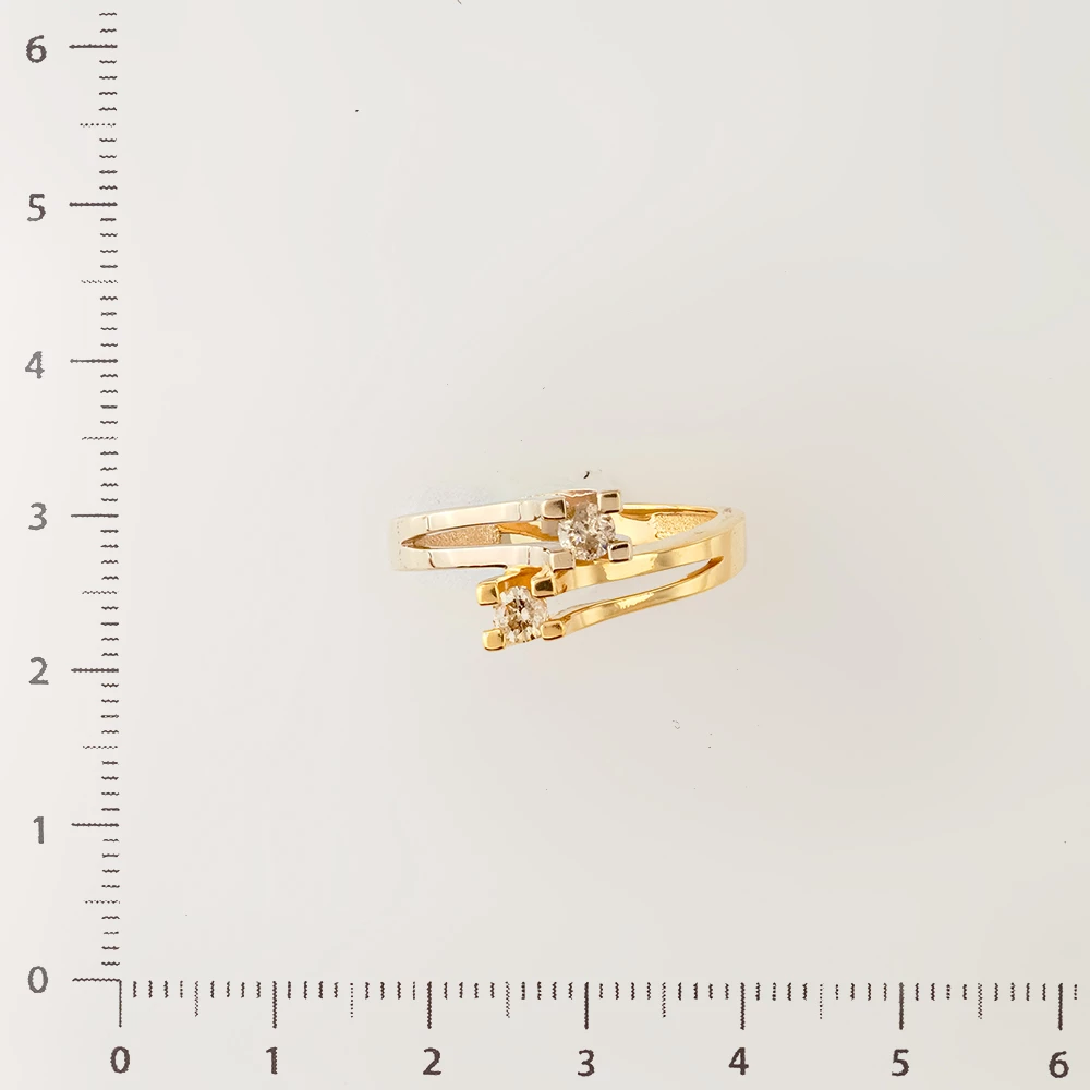 Кольцо с бриллиантом из желтого золота 585 пробы