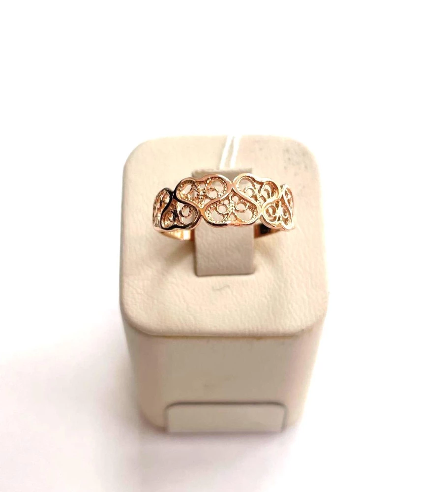 Кольцо из красного золота 585 пробы