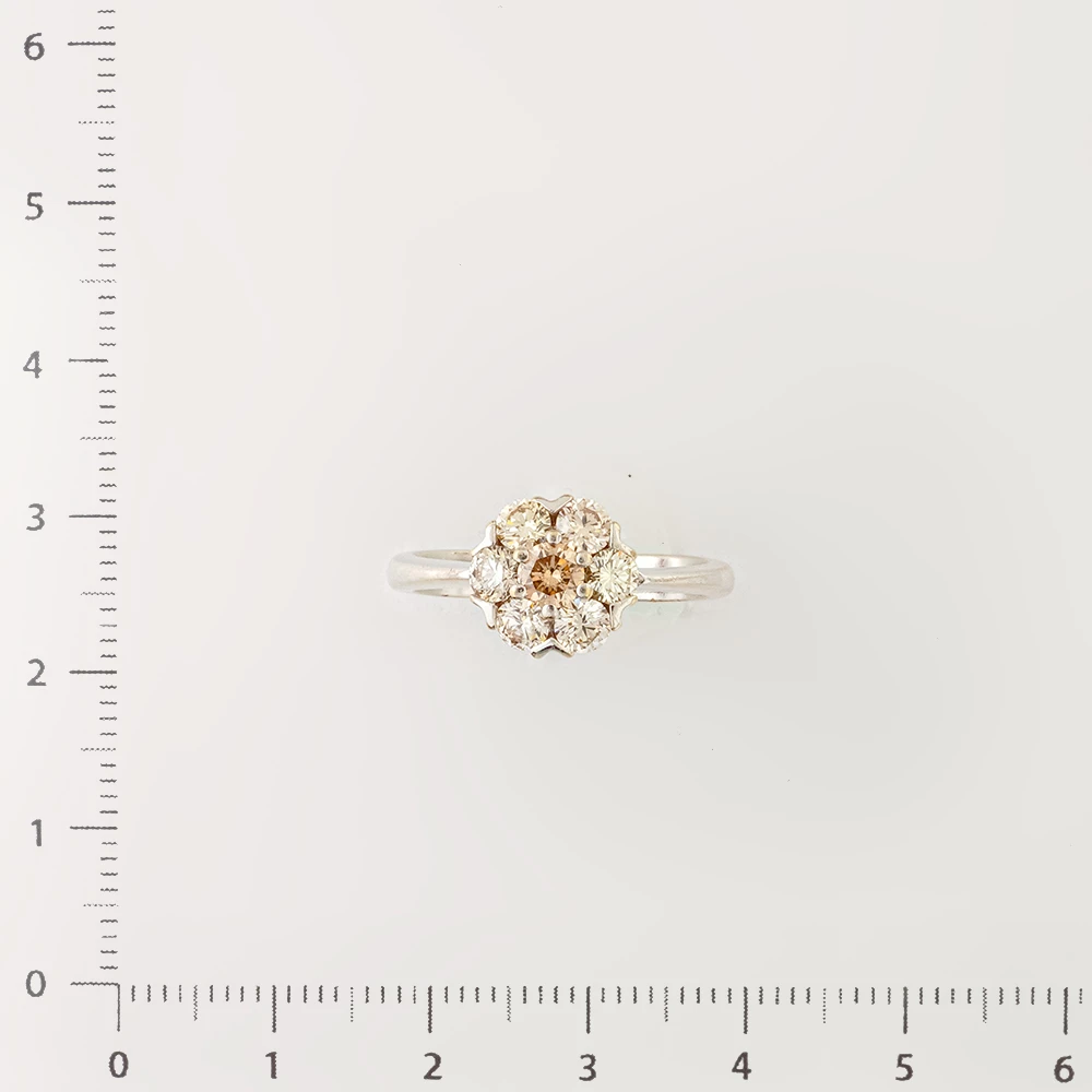 Кольцо с бриллиантом из белого золота 585 пробы