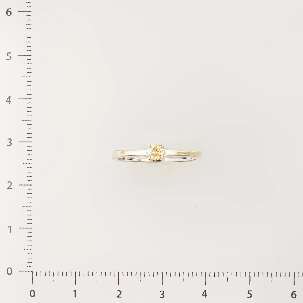 Кольцо с бриллиантом из белого золота 585 пробы