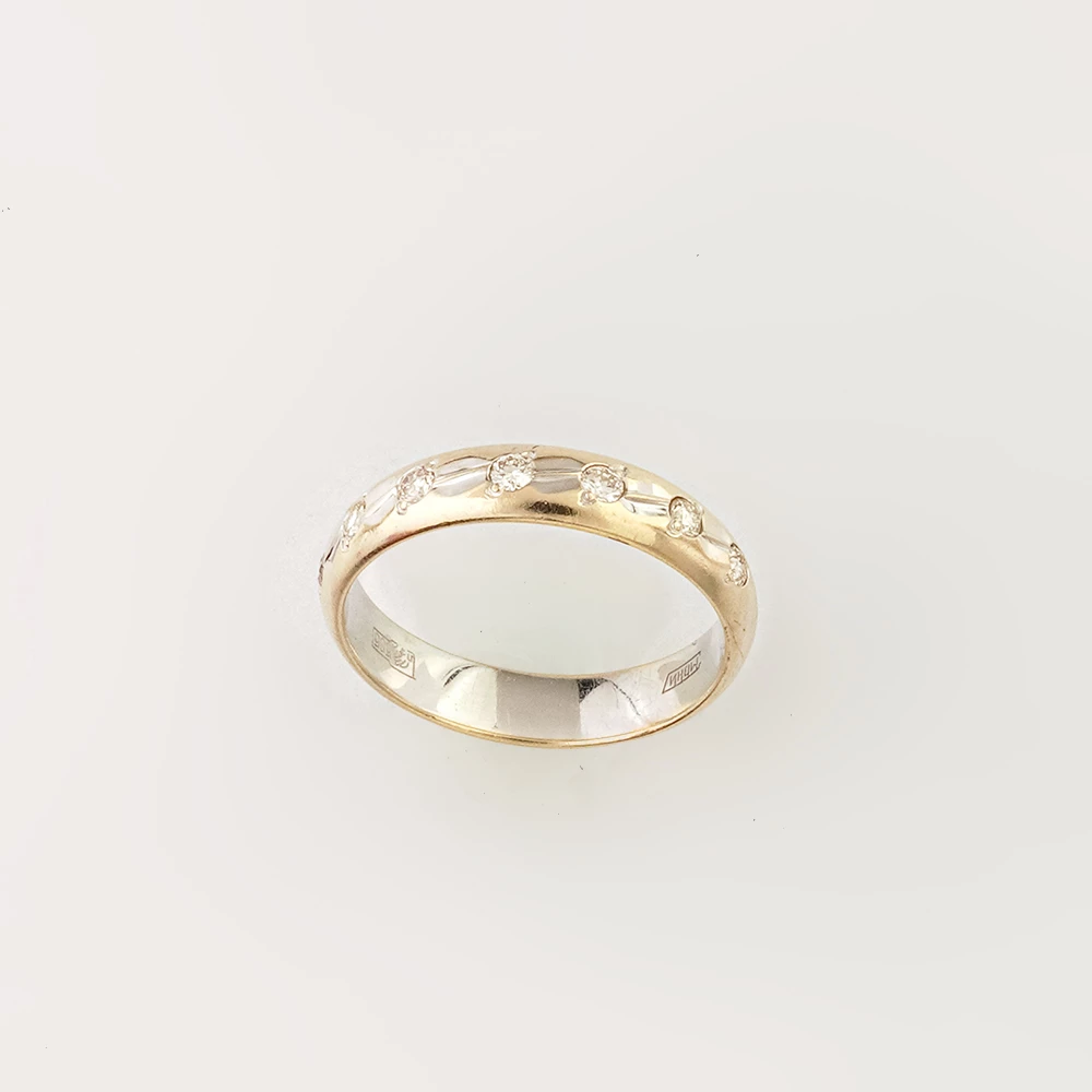 Кольцо с бриллиантом из белого золота 585 пробы