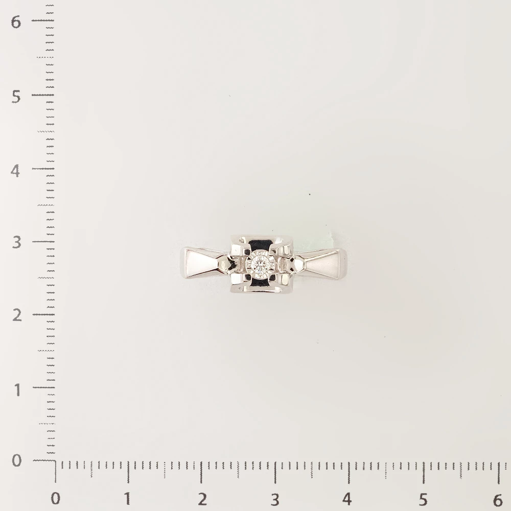 Кольцо с бриллиантом из белого золота 585 пробы