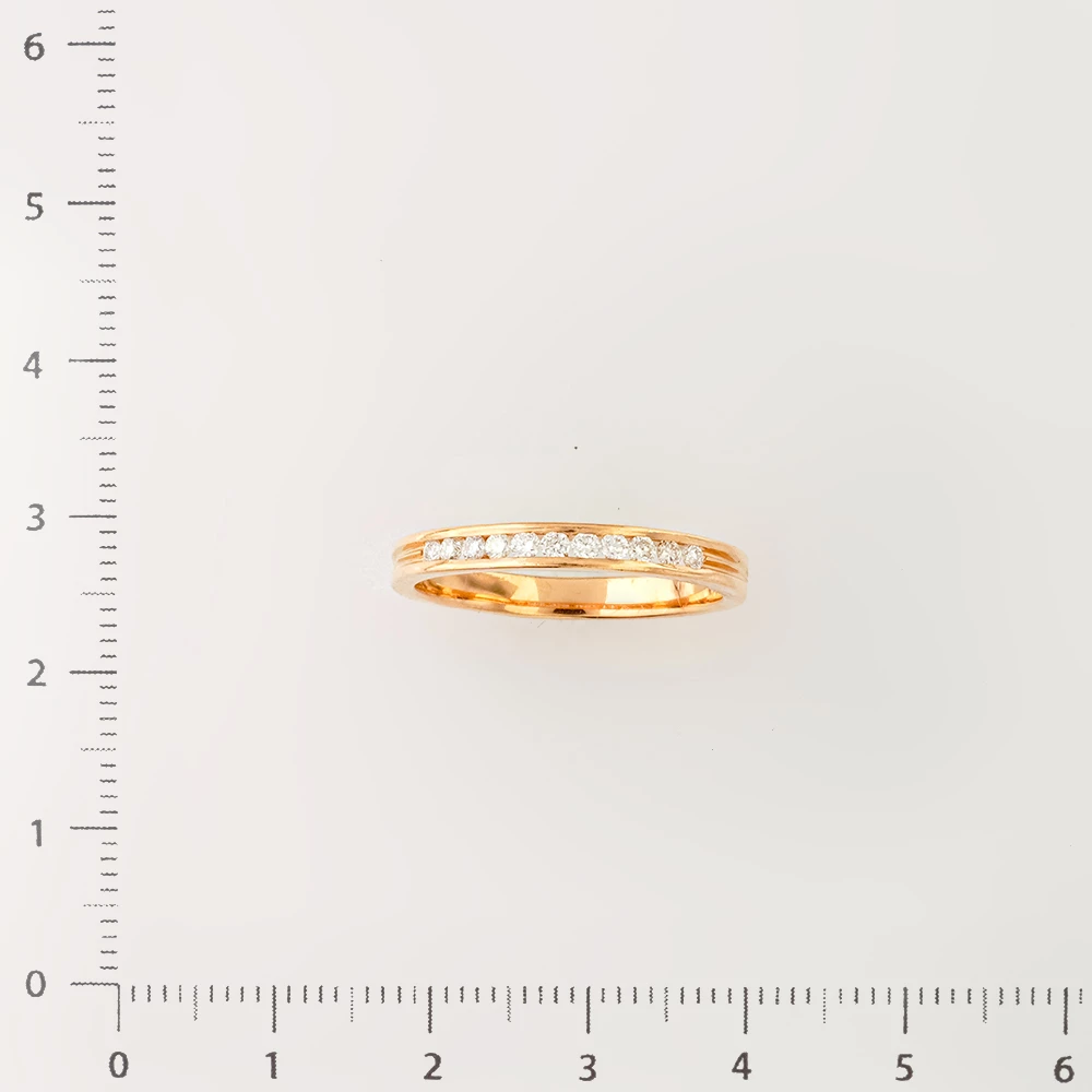 Кольцо с бриллиантом из красного золота 585 пробы