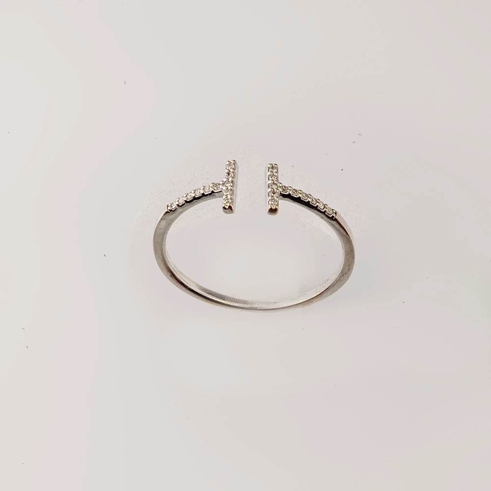 Кольцо с бриллиантом из белого золота 585 пробы