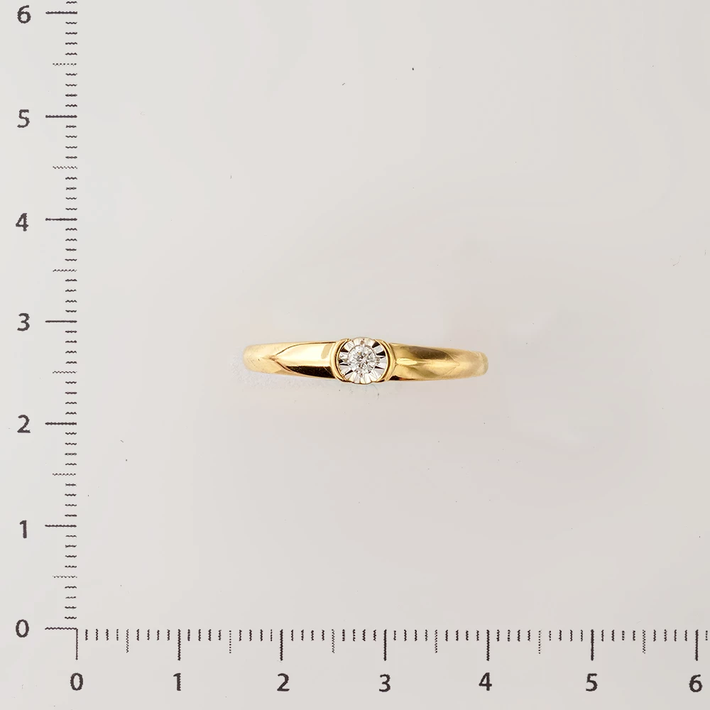 Кольцо с бриллиантом из желтого золота 585 пробы Кольцо с бриллиантом из желтого золота 585 пробы