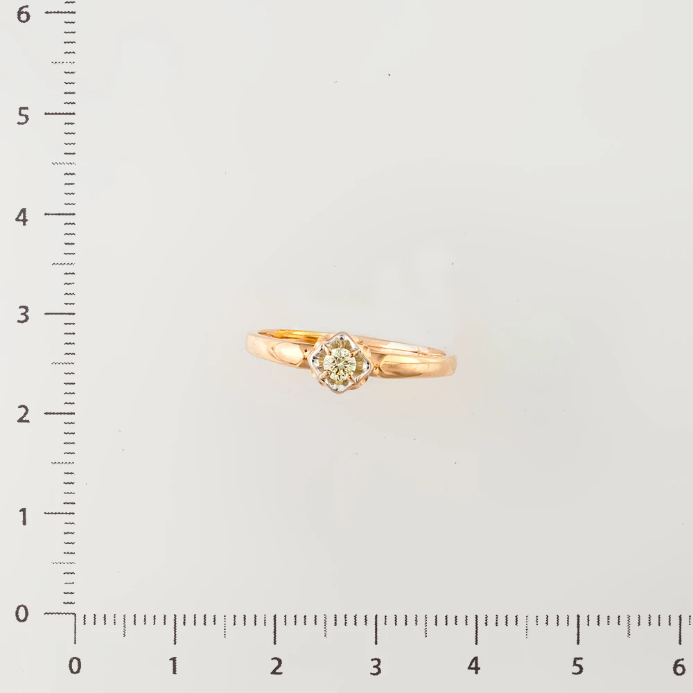 Кольцо с бриллиантом из желтого золота 585 пробы Кольцо с бриллиантом из желтого золота 585 пробы