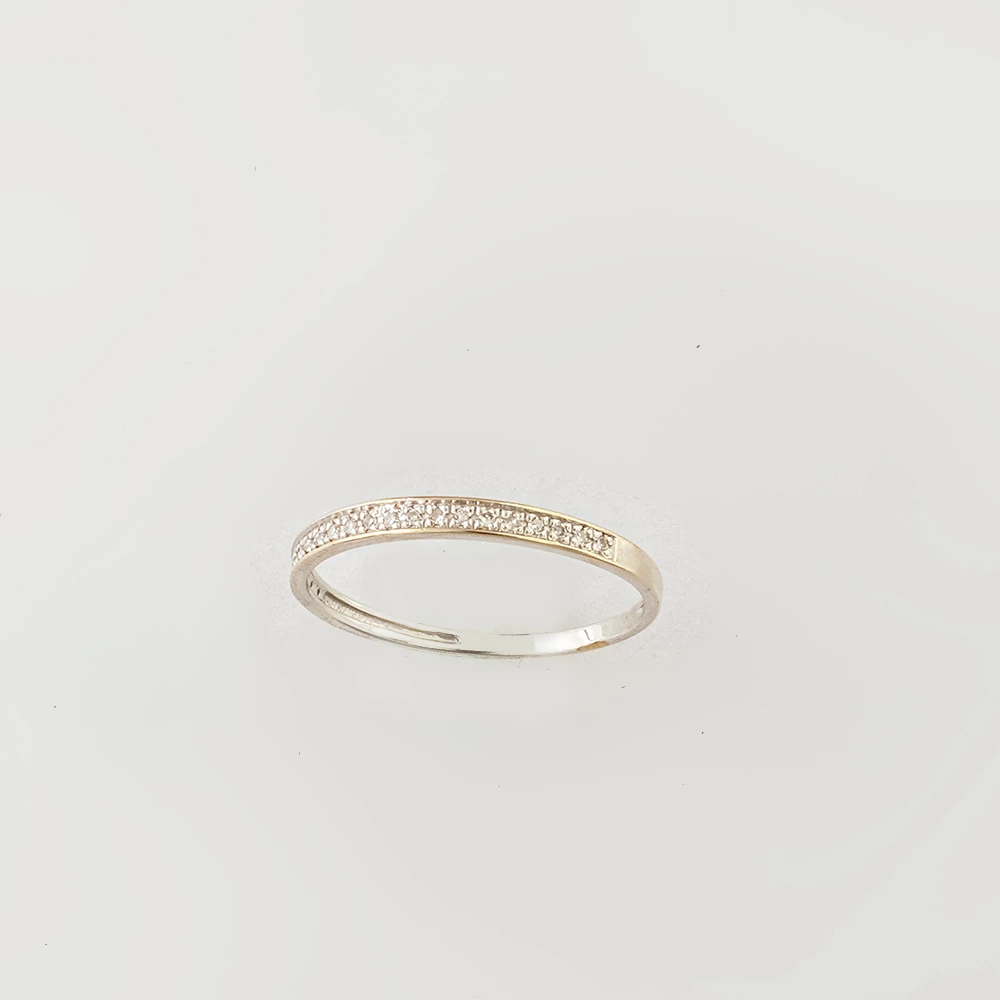 Кольцо с бриллиантом из белого золота 585 пробы