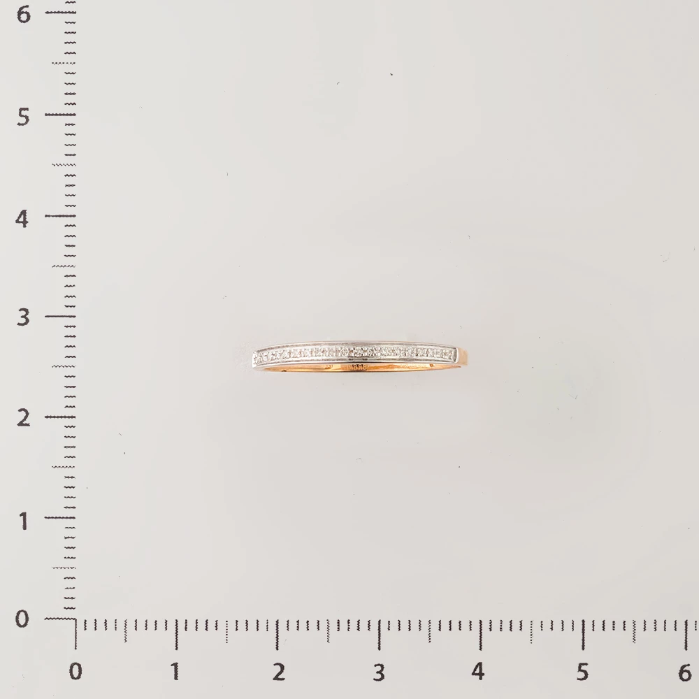 Кольцо с бриллиантом из красного золота 585 пробы