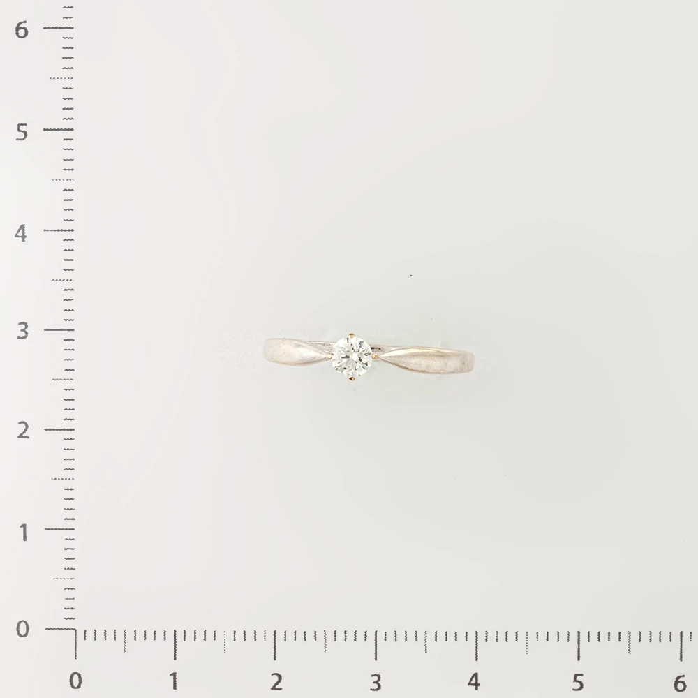 Кольцо с бриллиантом из белого золота 585 пробы