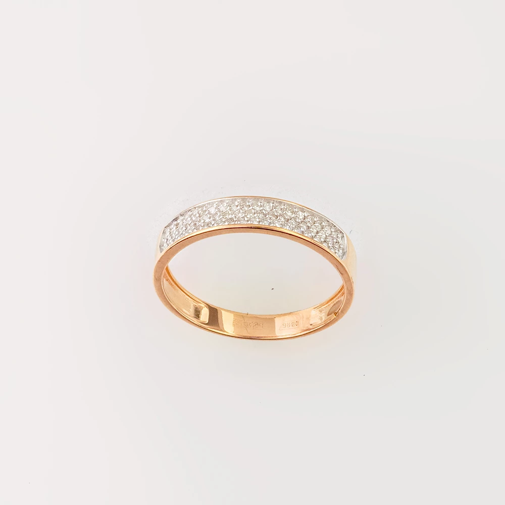 Кольцо с бриллиантом из красного золота 585 пробы Кольцо с бриллиантом из красного золота 585 пробы