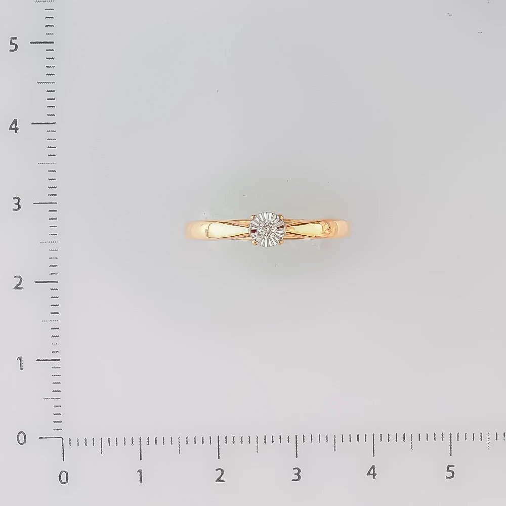 Кольцо с бриллиантом из красного золота 585 пробы Кольцо с бриллиантом из красного золота 585 пробы