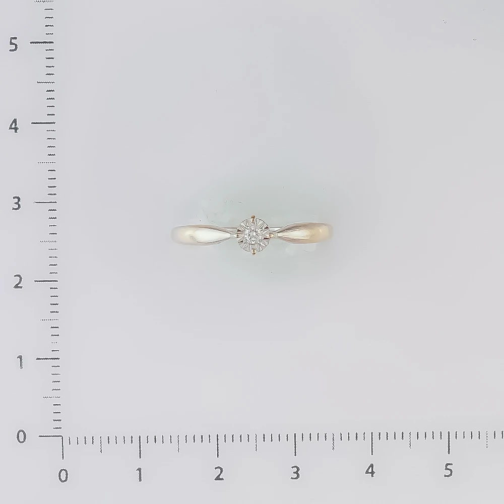 Кольцо с бриллиантом из белого золота 585 пробы