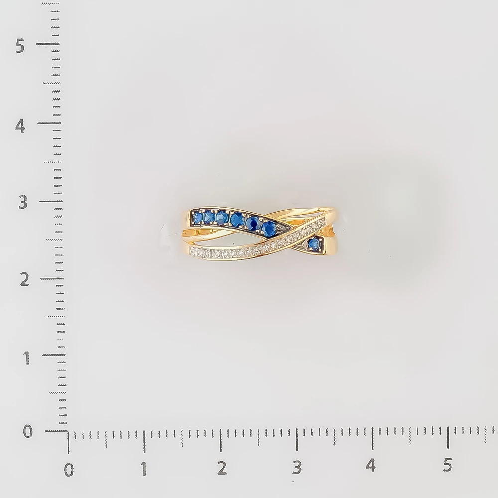 Кольцо с бриллиантом из красного золота 585 пробы