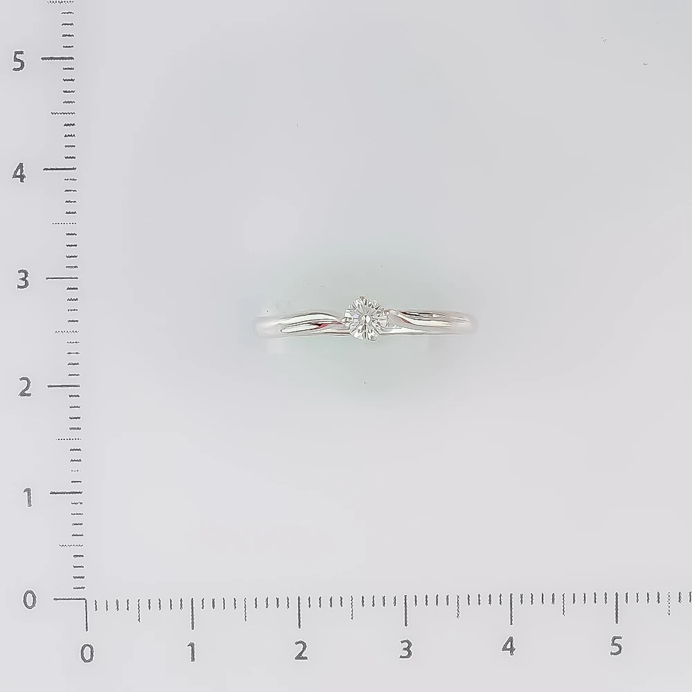 Кольцо с бриллиантом из белого золота 585 пробы