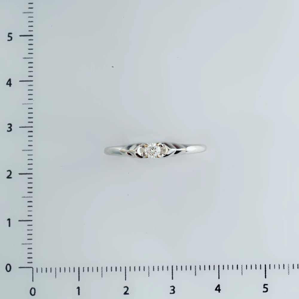 Кольцо с бриллиантом из белого золота 585 пробы