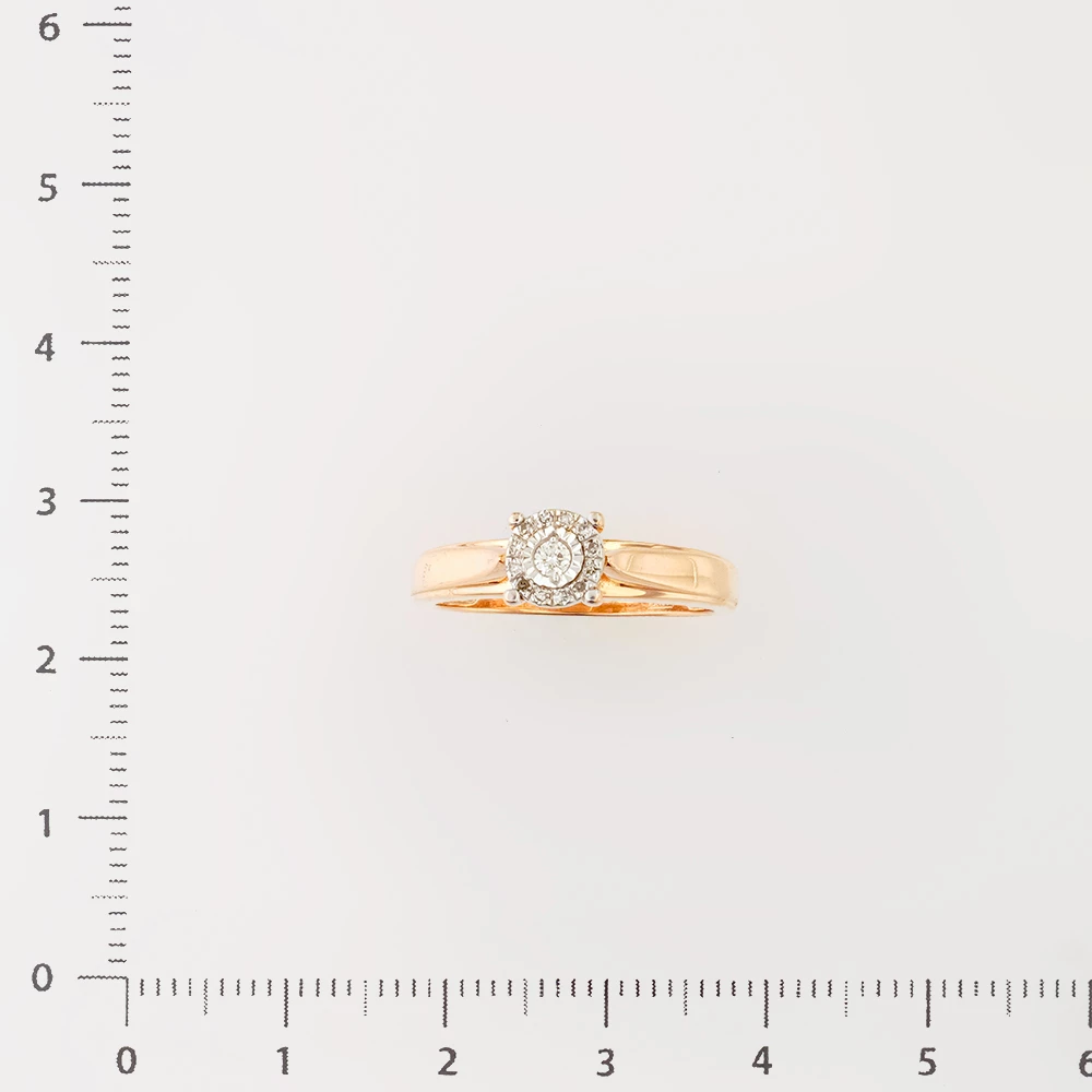 Кольцо с бриллиантом из красного золота 585 пробы Кольцо с бриллиантом из красного золота 585 пробы