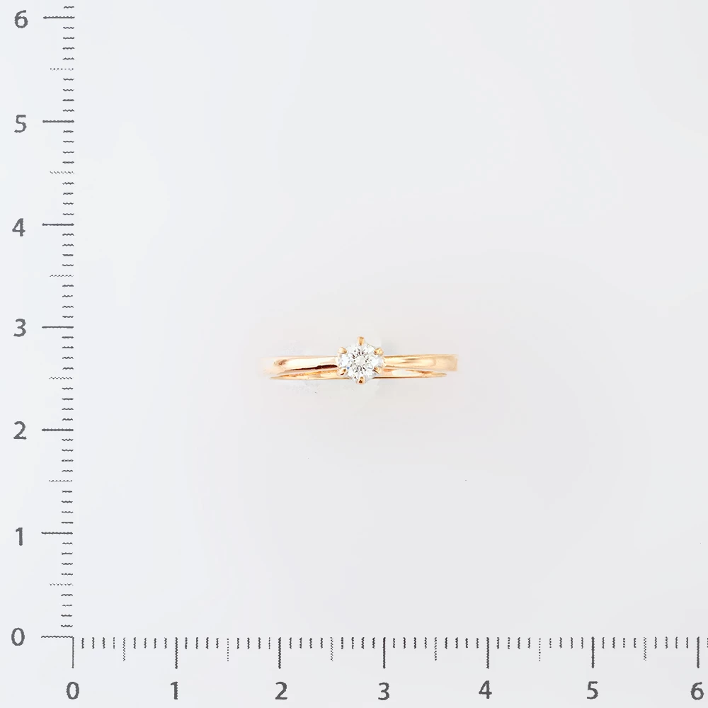 Кольцо с бриллиантом из красного золота 585 пробы Кольцо с бриллиантом из красного золота 585 пробы