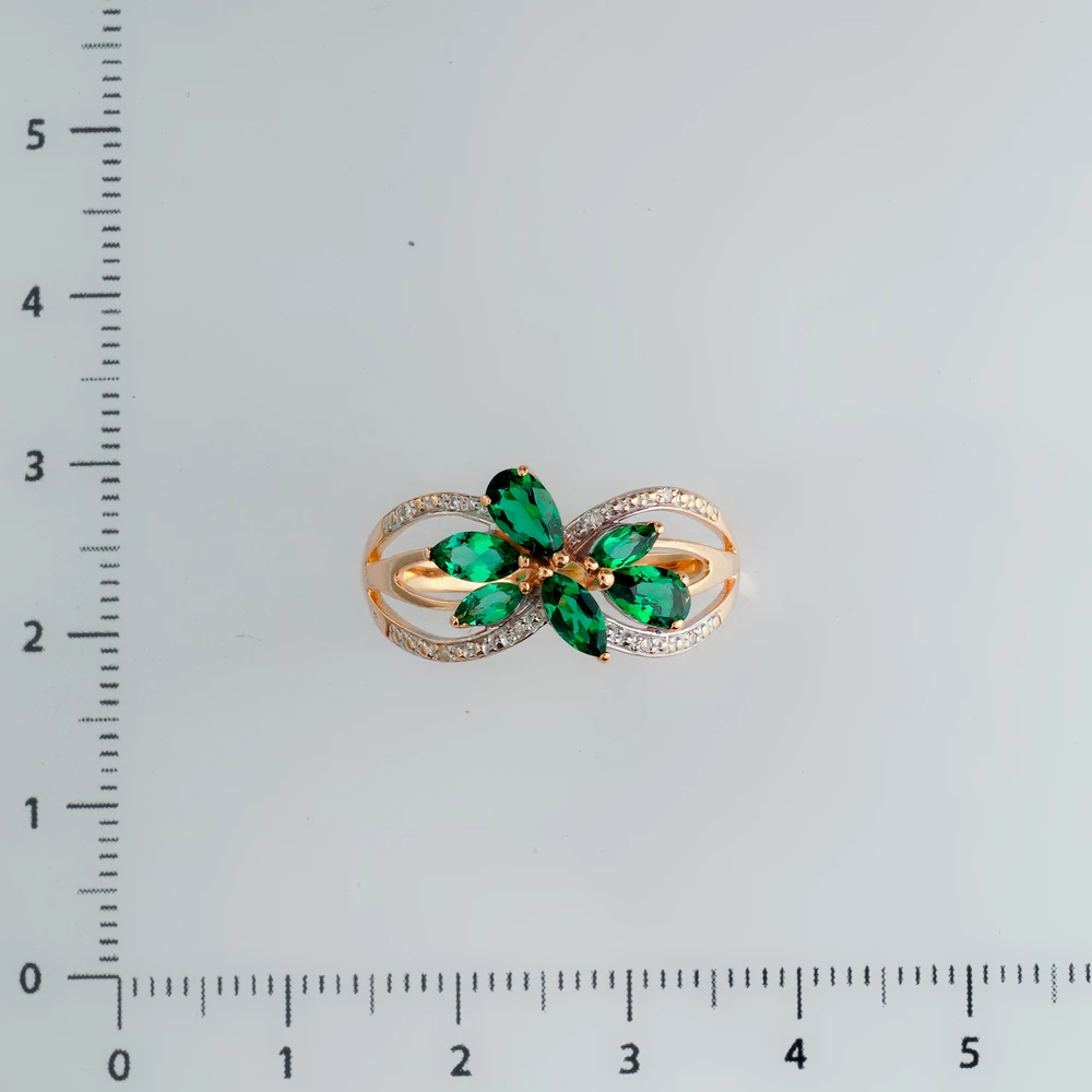 Кольцо с бриллиантом из красного золота 585 пробы