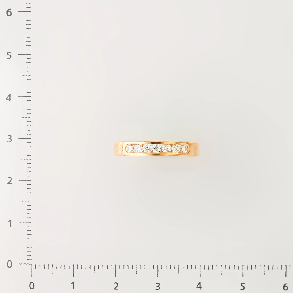 Кольцо с бриллиантом из красного золота 585 пробы