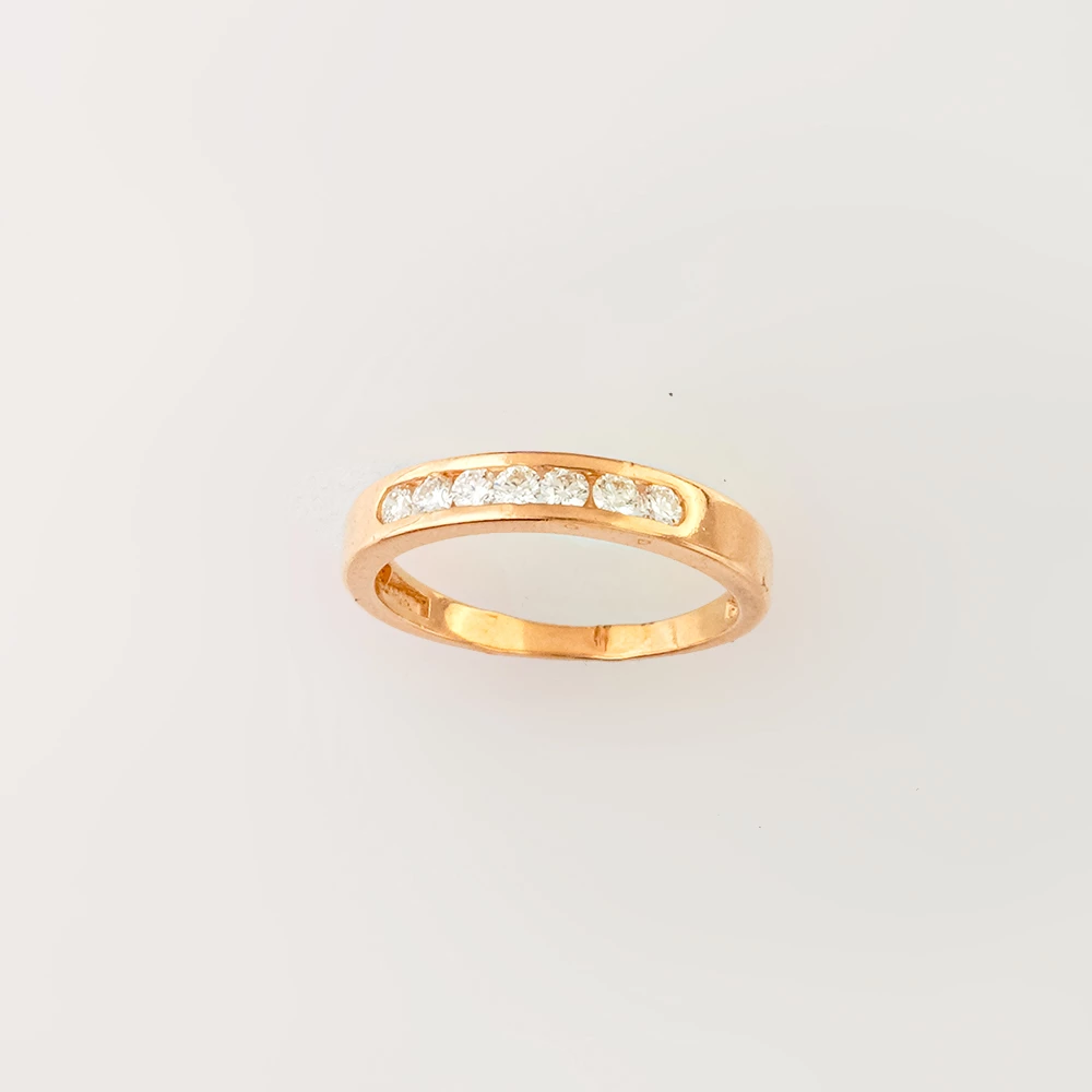 Кольцо с бриллиантом из красного золота 585 пробы