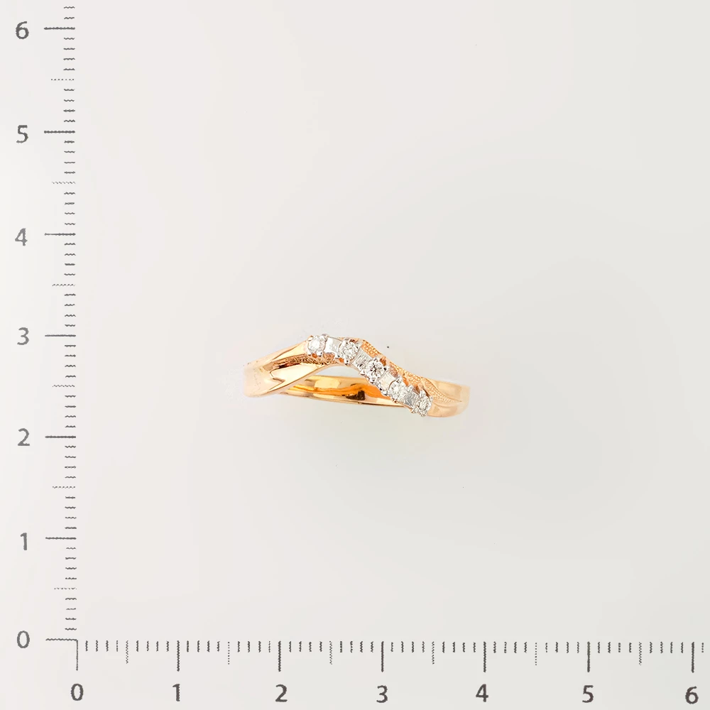 Кольцо с бриллиантом из красного золота 585 пробы