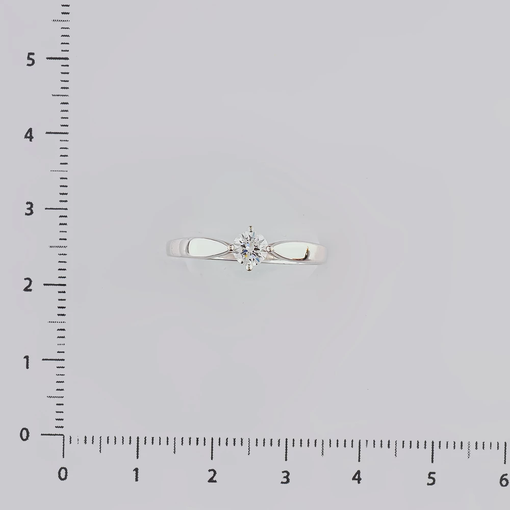 Кольцо с бриллиантом из белого золота 585 пробы