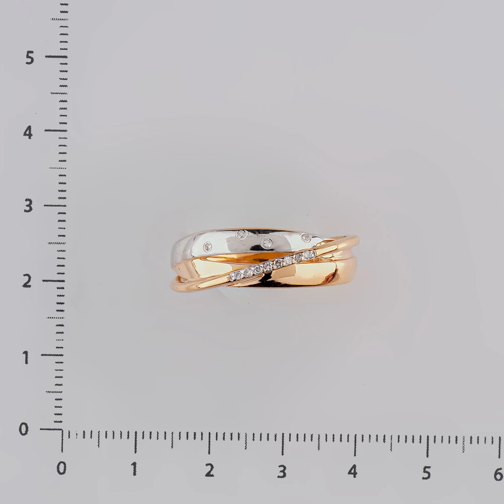 Кольцо с бриллиантом из красного золота 585 пробы