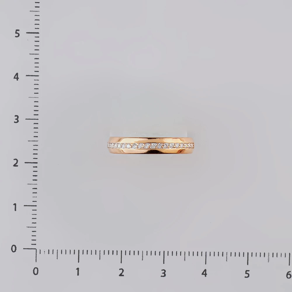 Кольцо с бриллиантом из красного золота 585 пробы