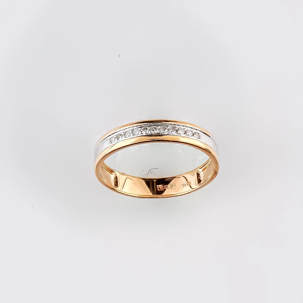 Кольцо с бриллиантом из красного золота 585 пробы