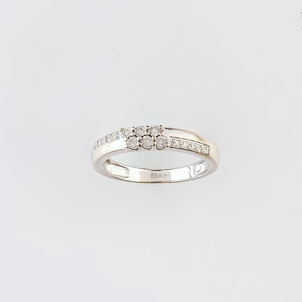 Кольцо с бриллиантом из белого золота 585 пробы