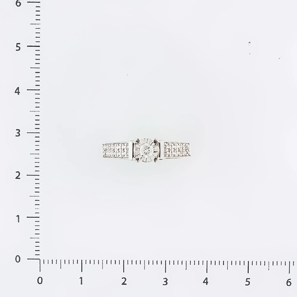 Кольцо с бриллиантом из белого золота 585 пробы