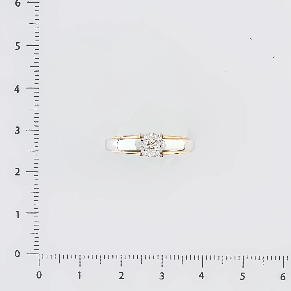 Кольцо с бриллиантом из белого золота 585 пробы