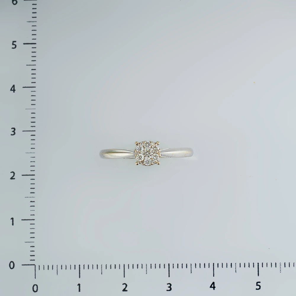 Кольцо с бриллиантом из белого золота 585 пробы