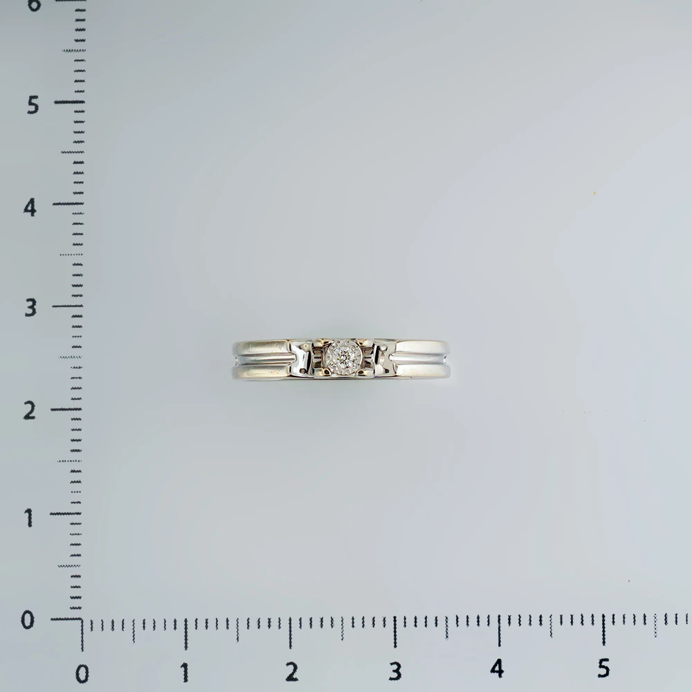 Кольцо с бриллиантом из белого золота 585 пробы