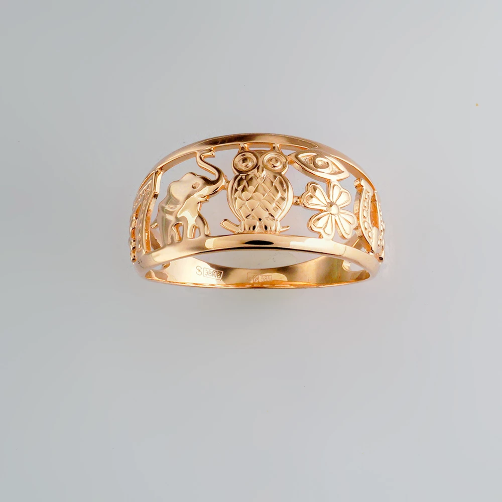 Кольцо из красного золота 585 пробы