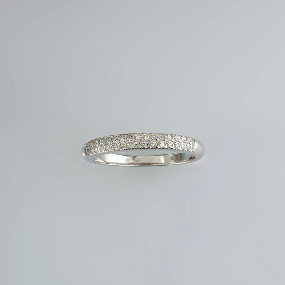 Кольцо с бриллиантом из белого золота 585 пробы