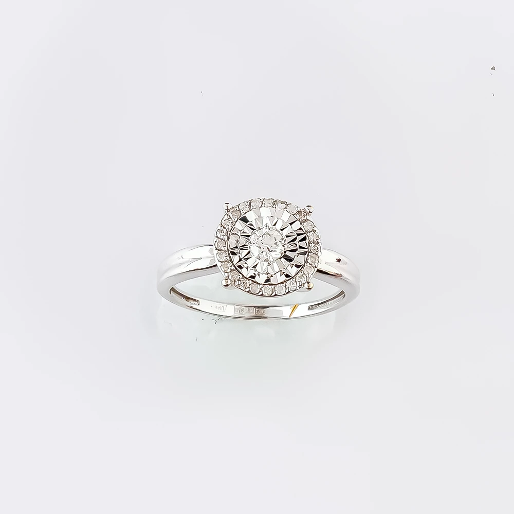 Кольцо с бриллиантом из белого золота 585 пробы