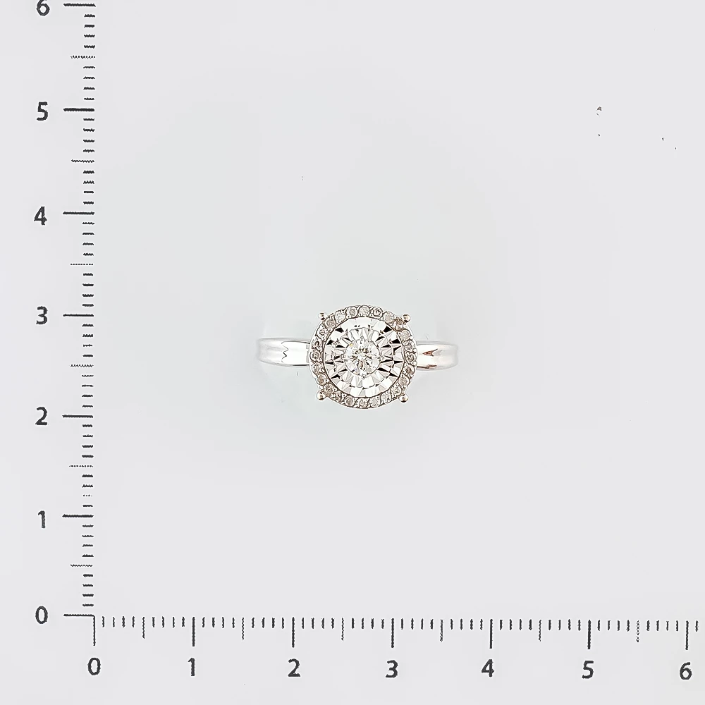 Кольцо с бриллиантом из белого золота 585 пробы