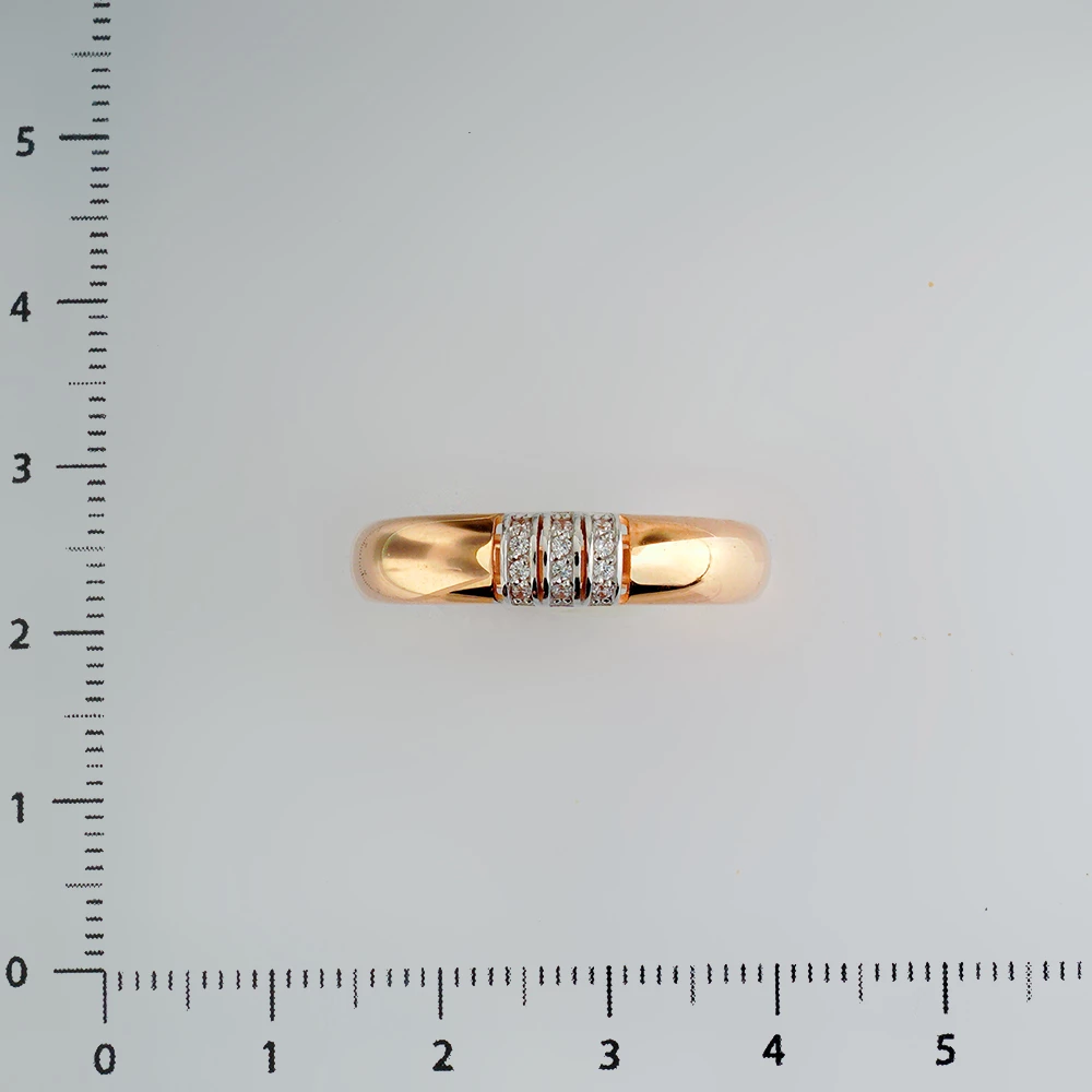 Кольцо с фианитом из белого золота 585 пробы