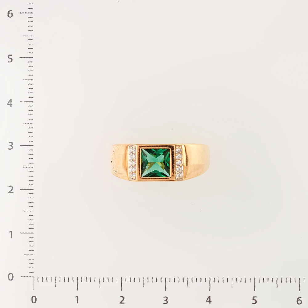 Кольцо с ситаллом из красного золота 585 пробы